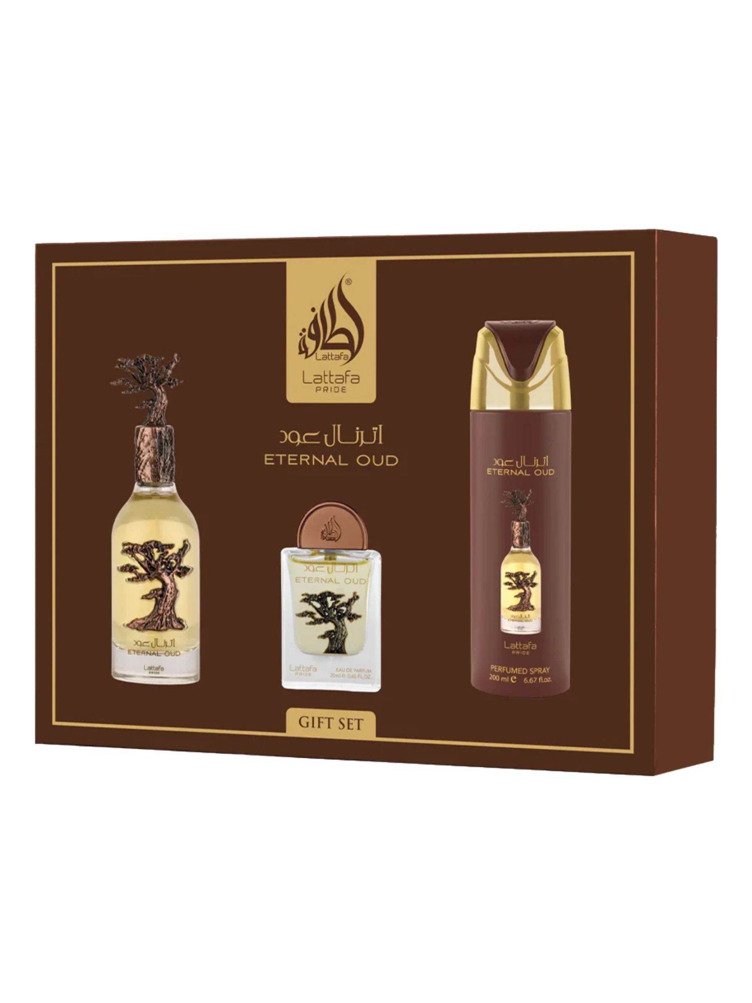 Lattafa Pride Eternal Oud Gift Set (100ml EDP + 20ml EDP + 200ml Deo)