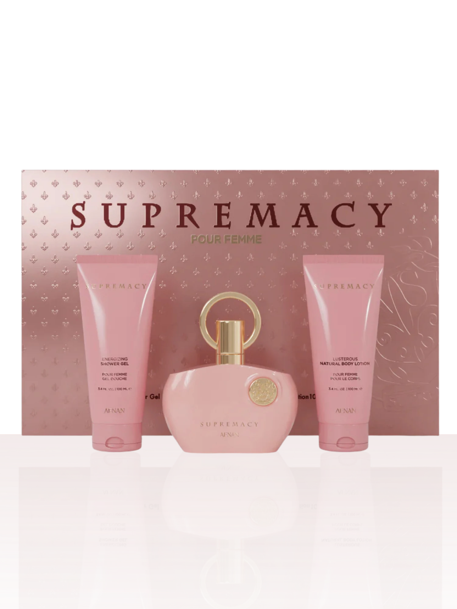 Afnan Supremacy Pink Gift Set (EDP 100ml + Shower Gel 100ml + Body Lotion 100ml)