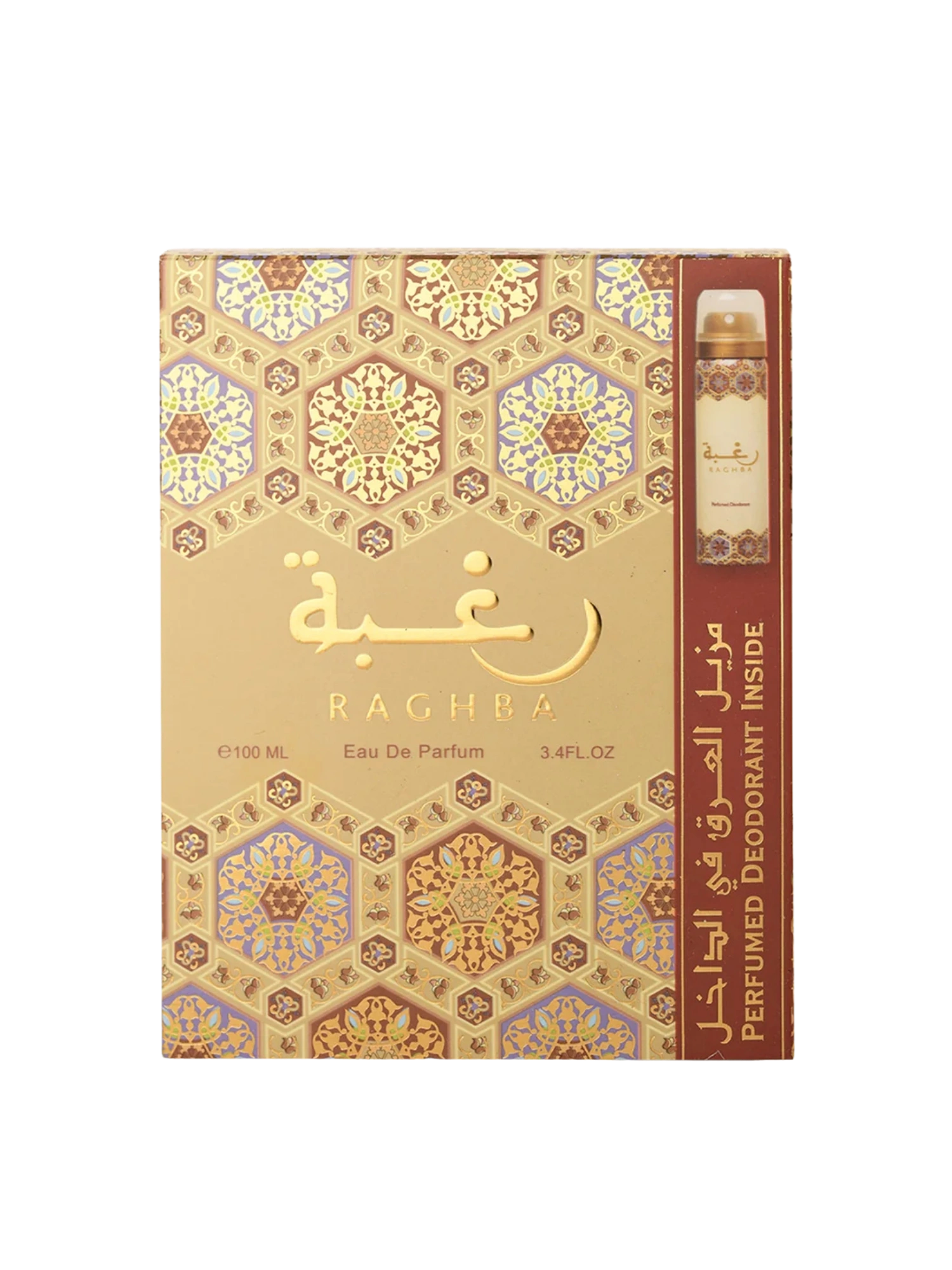 Lattafa Raghba Eau De Parfum 100ml with Deodorant 50ml