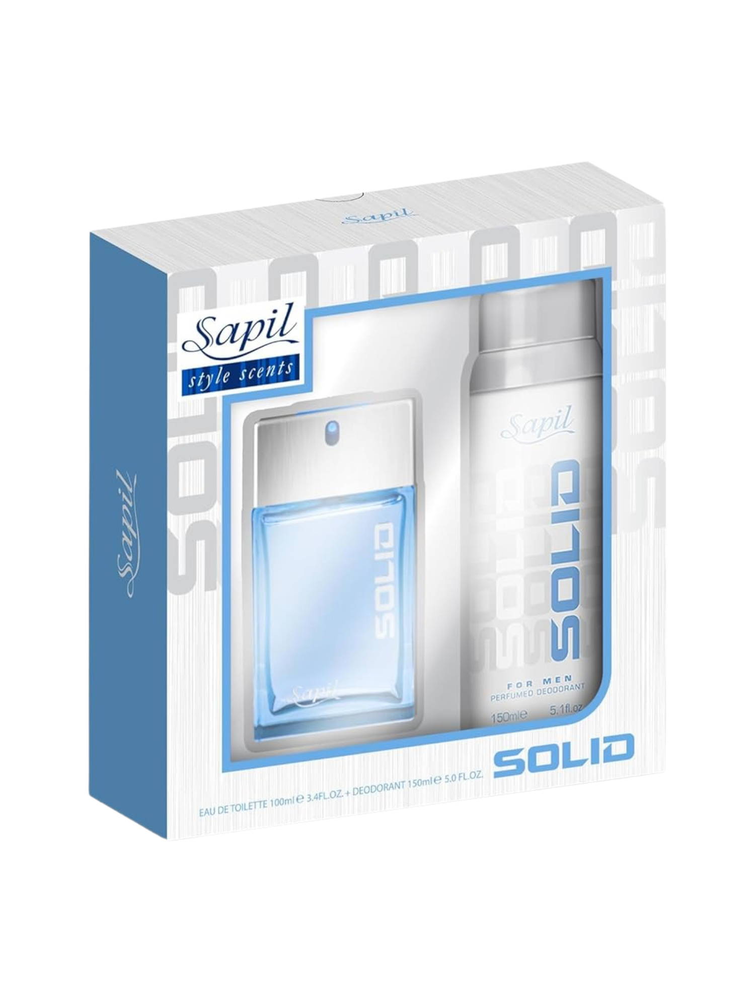 Sapil Solid Men's Gift Set (100ml EDT + 150ml Deo)